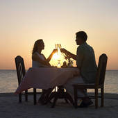romantisch diner op het strand